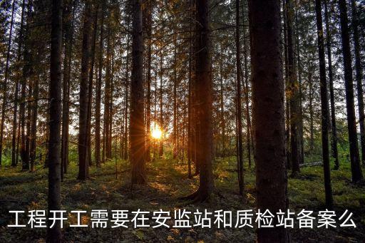 工程開工需要在安監站和質檢站備案么
