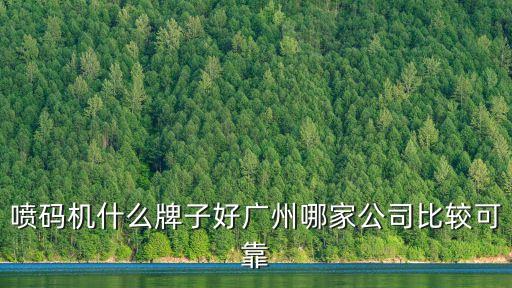 噴碼機什么牌子好廣州哪家公司比較可靠
