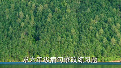 求六年級病句修改練習題