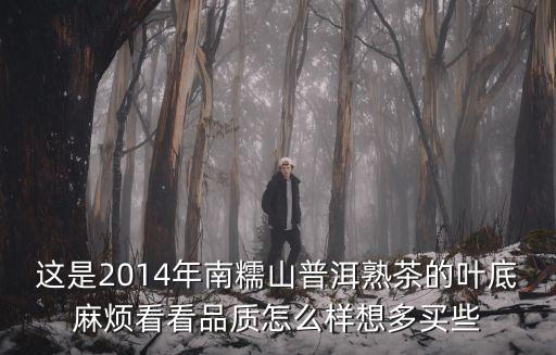 廣州陌嵐茶業怎么樣，這是2014年南糯山普洱熟茶的葉底麻煩看看品質怎么樣想多買些