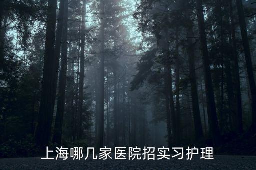 上海哪幾家醫院招實習護理
