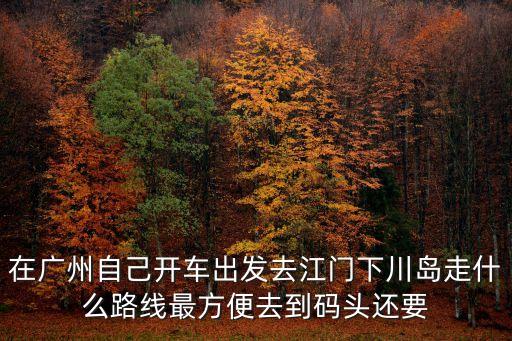 廣州自駕游去下川島攻略，廣州開車去下川島怎么走走那最快最好走