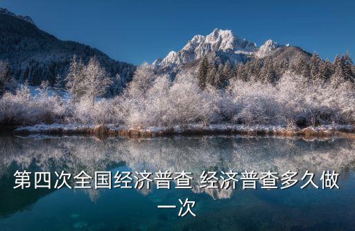 上海市經濟普查幾年一次，第四次全國經濟普查 經濟普查多久做一次