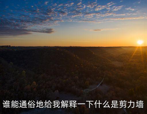 誰能通俗地給我解釋一下什么是剪力墻