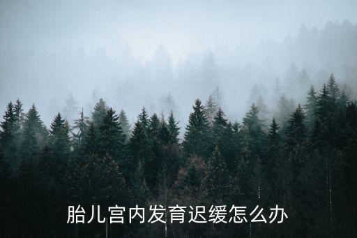 胎兒宮內發育遲緩，胎兒宮內發育遲緩怎么辦