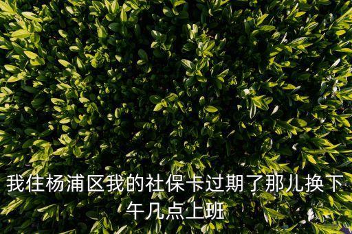 我住楊浦區(qū)我的社保卡過期了那兒換下午幾點上班