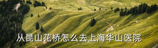 上海市華東醫(yī)院怎么去，從昆山花橋怎么去上海華山醫(yī)院