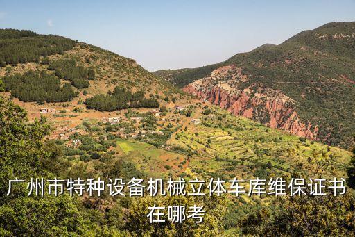 廣州市特種設(shè)備機械立體車庫維保證書在哪考