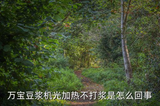 萬寶豆漿機光加熱不打漿是怎么回事