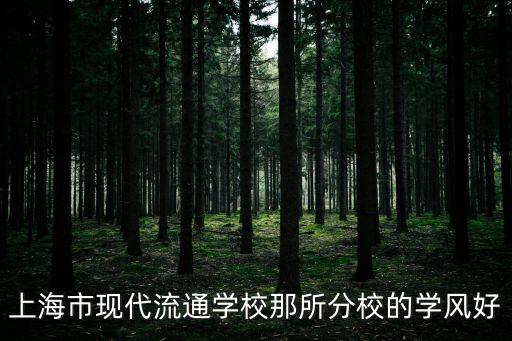 上海市現代流通學校那所分校的學風好