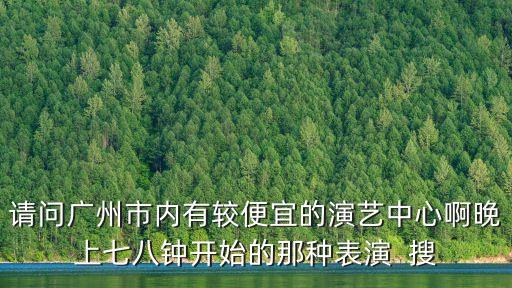 請問廣州市內有較便宜的演藝中心啊晚上七八鐘開始的那種表演  搜