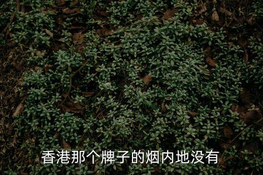 香港那個牌子的煙內地沒有