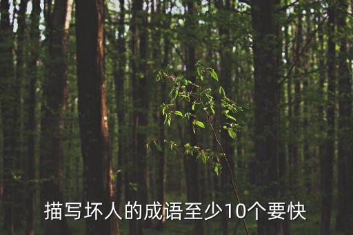 描寫壞人的成語至少10個(gè)要快