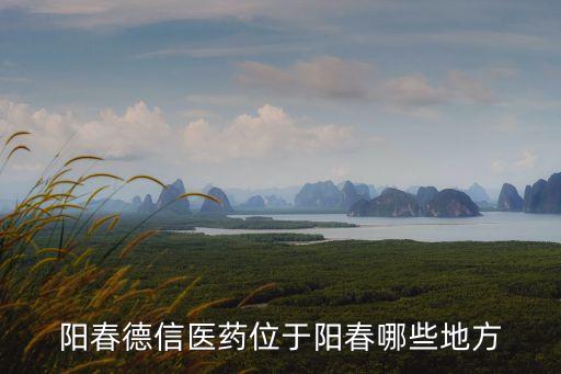 陽春德信醫藥位于陽春哪些地方
