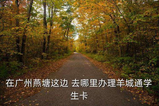 在廣州燕塘這邊 去哪里辦理羊城通學(xué)生卡