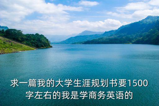 大學計劃書，大學計劃書怎么寫