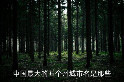 中國最大的五個州城市名是那些