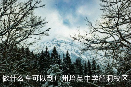 做什么車可以到廣州培英中學鶴洞校區