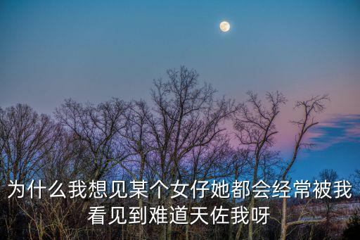 為什么我想見某個女仔她都會經常被我看見到難道天佐我呀