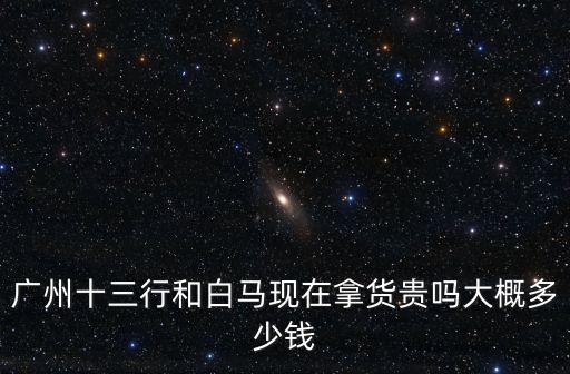 廣州十三行和白馬現(xiàn)在拿貨貴嗎大概多少錢