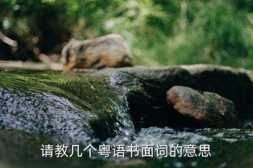 廣州話內(nèi)涵詞語，誰知道這幾個粵語詞的意思
