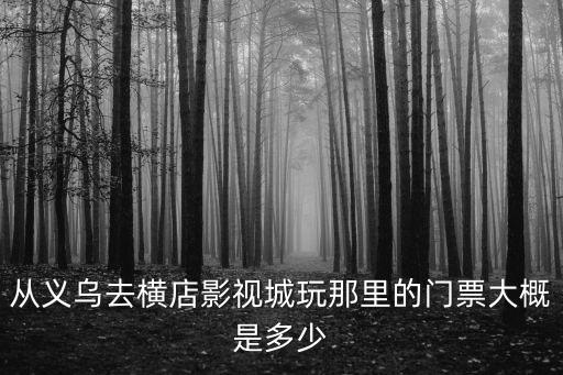從義烏去橫店影視城玩那里的門票大概是多少