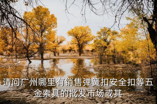 請問廣州哪里有銷售彈簧扣安全扣等五金索具的批發(fā)市場或其