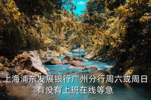 上海浦東發展銀行廣州分行周六或周日有沒有上班在線等急