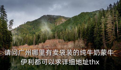 請問廣州哪里有賣袋裝的純牛奶蒙牛 伊利都可以求詳細地址thx