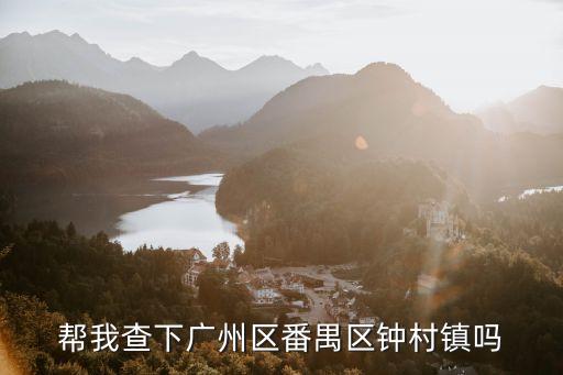 廣州番禺鐘村鎮(zhèn)衛(wèi)星地圖，幫我查下廣州區(qū)番禺區(qū)鐘村鎮(zhèn)嗎