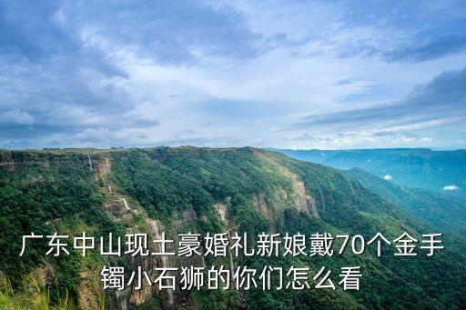 廣東中山現土豪婚禮新娘戴70個金手鐲小石獅的你們怎么看