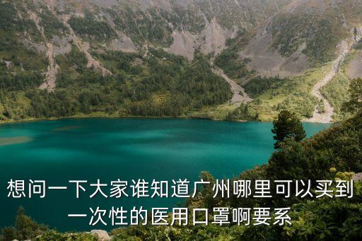 想問一下大家誰知道廣州哪里可以買到一次性的醫用口罩啊要系