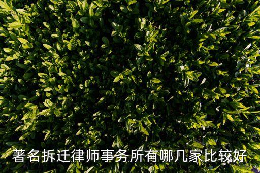 著名拆遷律師事務(wù)所有哪幾家比較好
