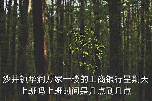 沙井鎮(zhèn)華潤(rùn)萬(wàn)家一樓的工商銀行星期天上班嗎上班時(shí)間是幾點(diǎn)到幾點(diǎn)