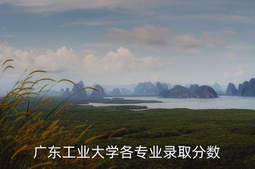 廣東工業大學各專業錄取分數