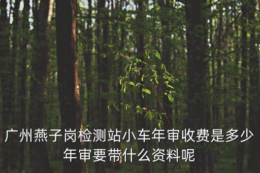 廣州燕子崗檢測站小車年審收費是多少年審要帶什么資料呢