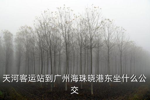 廣州天河至海珠東港，天河坐車到海珠要多久