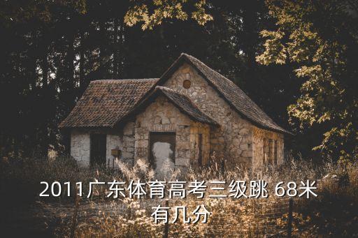 廣州三級(jí)跳合格成績(jī)，2011廣東體育高考三級(jí)跳 68米 有幾分