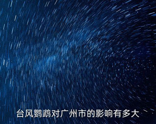 臺(tái)風(fēng)鸚鵡對(duì)廣州市的影響有多大
