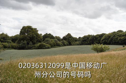 02036312099是中國移動廣州分公司的號碼嗎