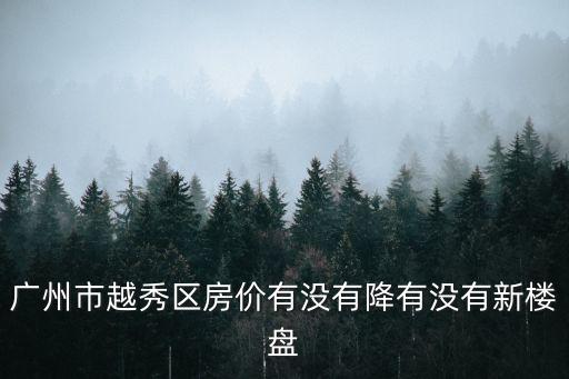 廣州東川越秀新樓盤，廣州市越秀區(qū)房?jī)r(jià)有沒有降有沒有新樓盤