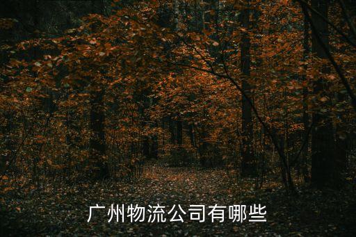 廣州物流公司有哪些