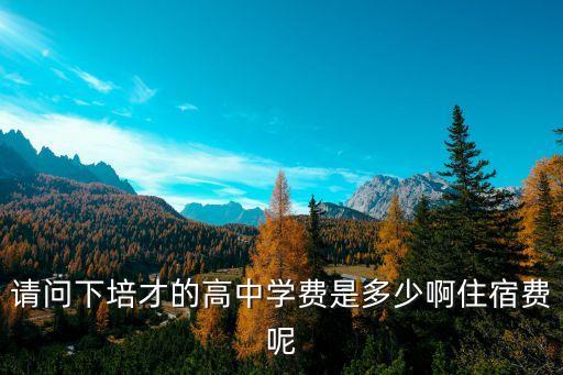 廣州市培才高級(jí)中學(xué)的學(xué)費(fèi)是多少，請(qǐng)問(wèn)下培才的高中學(xué)費(fèi)是多少啊住宿費(fèi)呢
