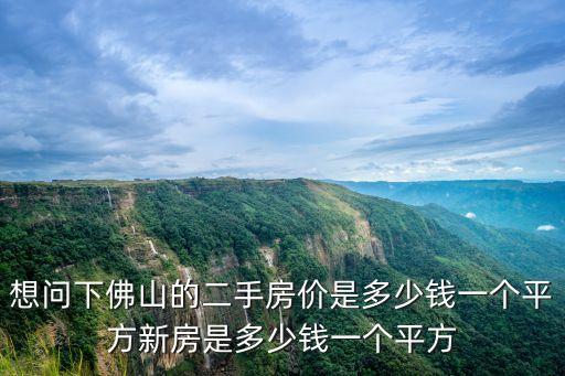想問下佛山的二手房價是多少錢一個平方新房是多少錢一個平方