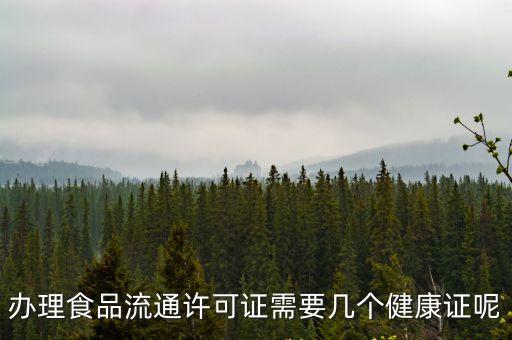 辦理食品流通許可證需要幾個健康證呢