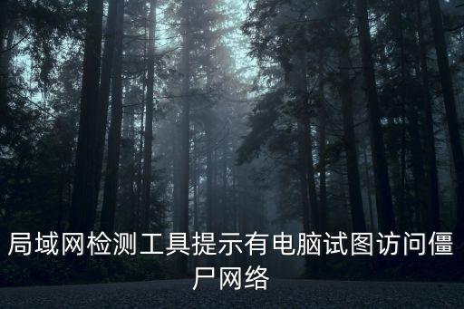 局域網檢測工具提示有電腦試圖訪問僵尸網絡