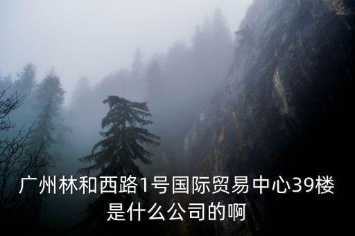 廣州林和西路1號(hào)國(guó)際貿(mào)易中心39樓是什么公司的啊