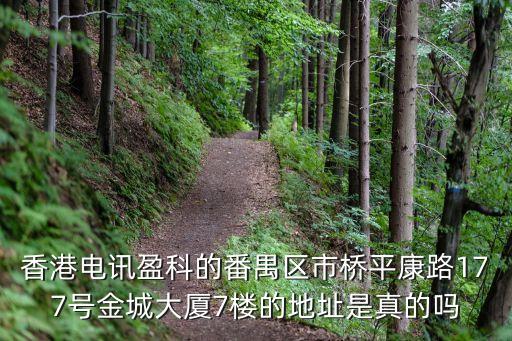 香港電訊盈科的番禺區市橋平康路177號金城大廈7樓的地址是真的嗎