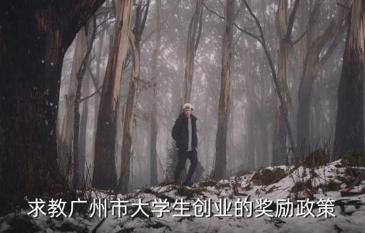 求教廣州市大學生創業的獎勵政策