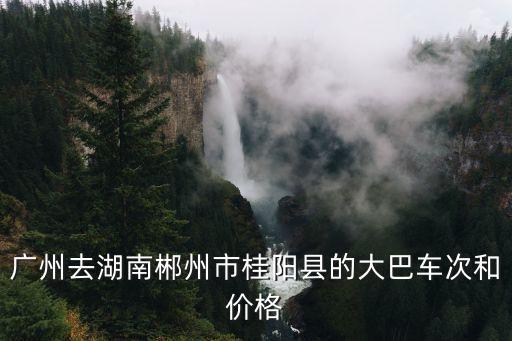 廣州去湖南郴州市桂陽縣的大巴車次和價格
